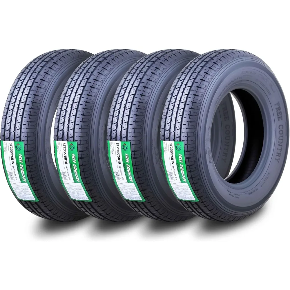 إطارات المقطورة ST205 75R15 نطاق تحميل 8 طبقات D شعاعي بحزام فولاذي مع واقي من الجانب