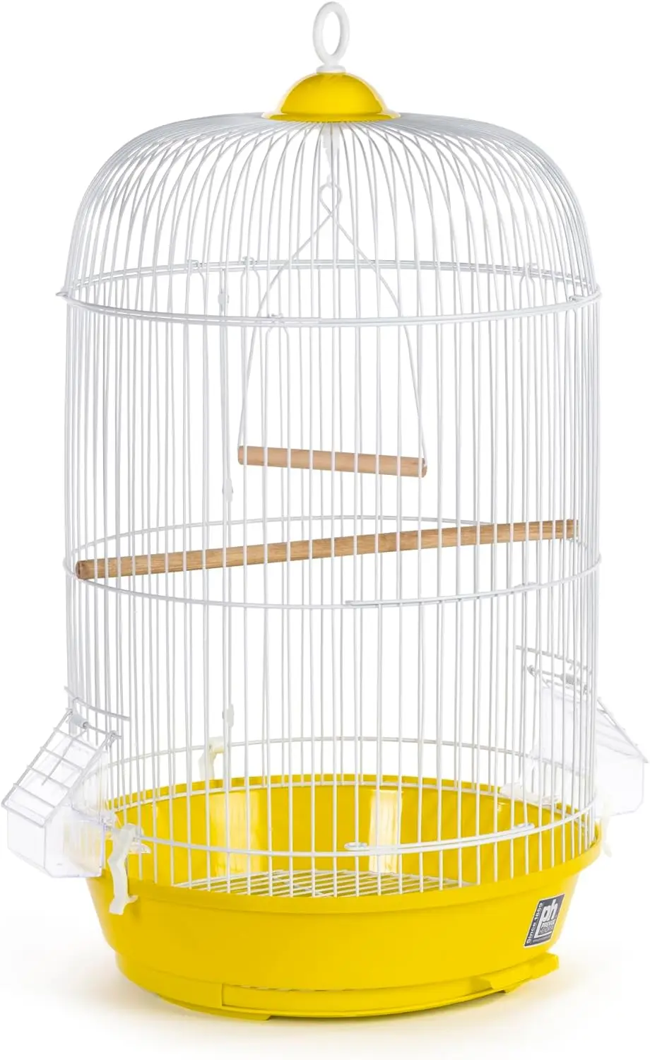 

Classic Round Bird Cage for Small Birds, Yellow, 12-Inch Diameter with Removable Tray