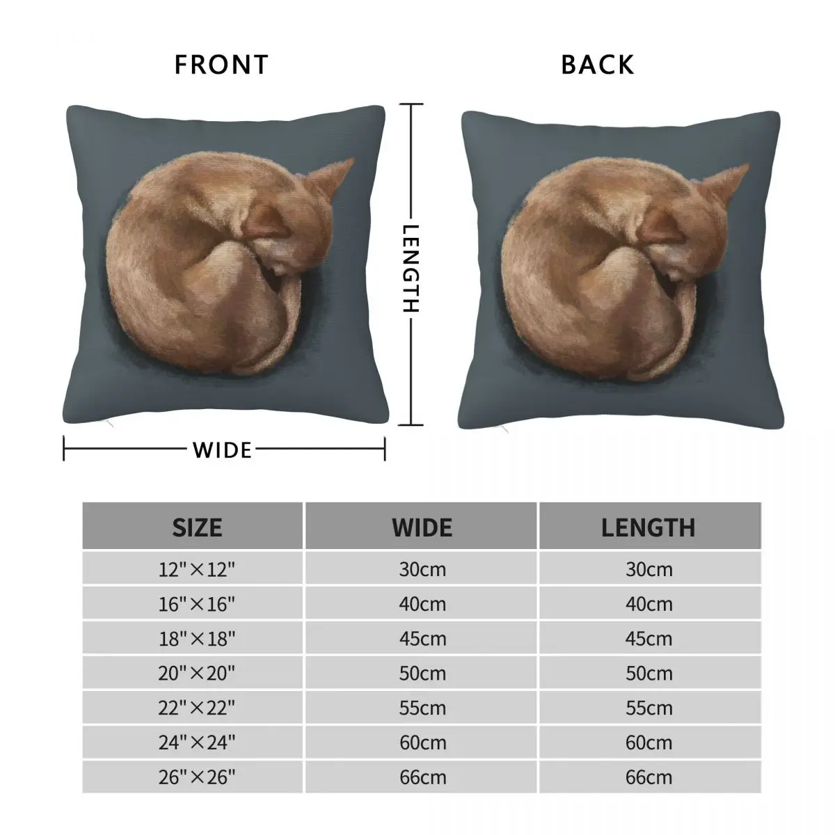 The Sleeping Chihuahua Pillowcase Polyester Linen Velvet Pattern Zip Decorative Car Cushion Cover