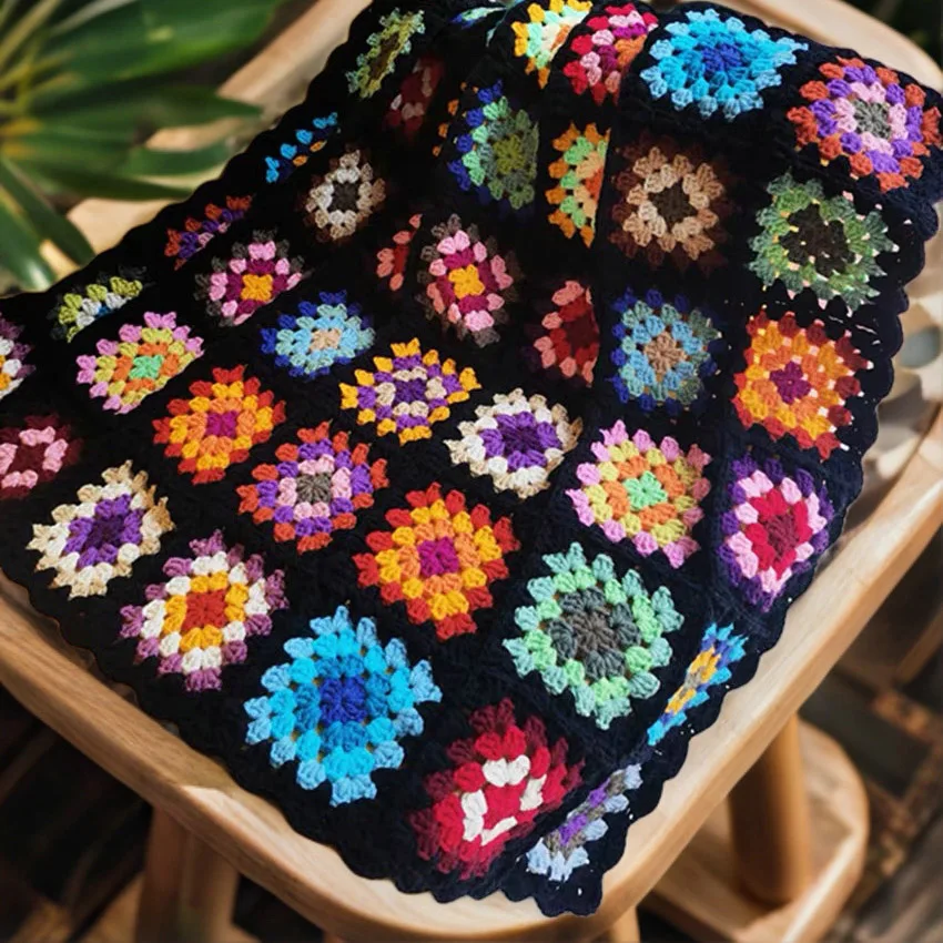 

Оригинальное вязаное крючком одеяло ручной работы, модное вязаное крючком одеяло, подушка из фетра, пасторальный стиль, сделай сам, ремесло, домашний подарок для жизни