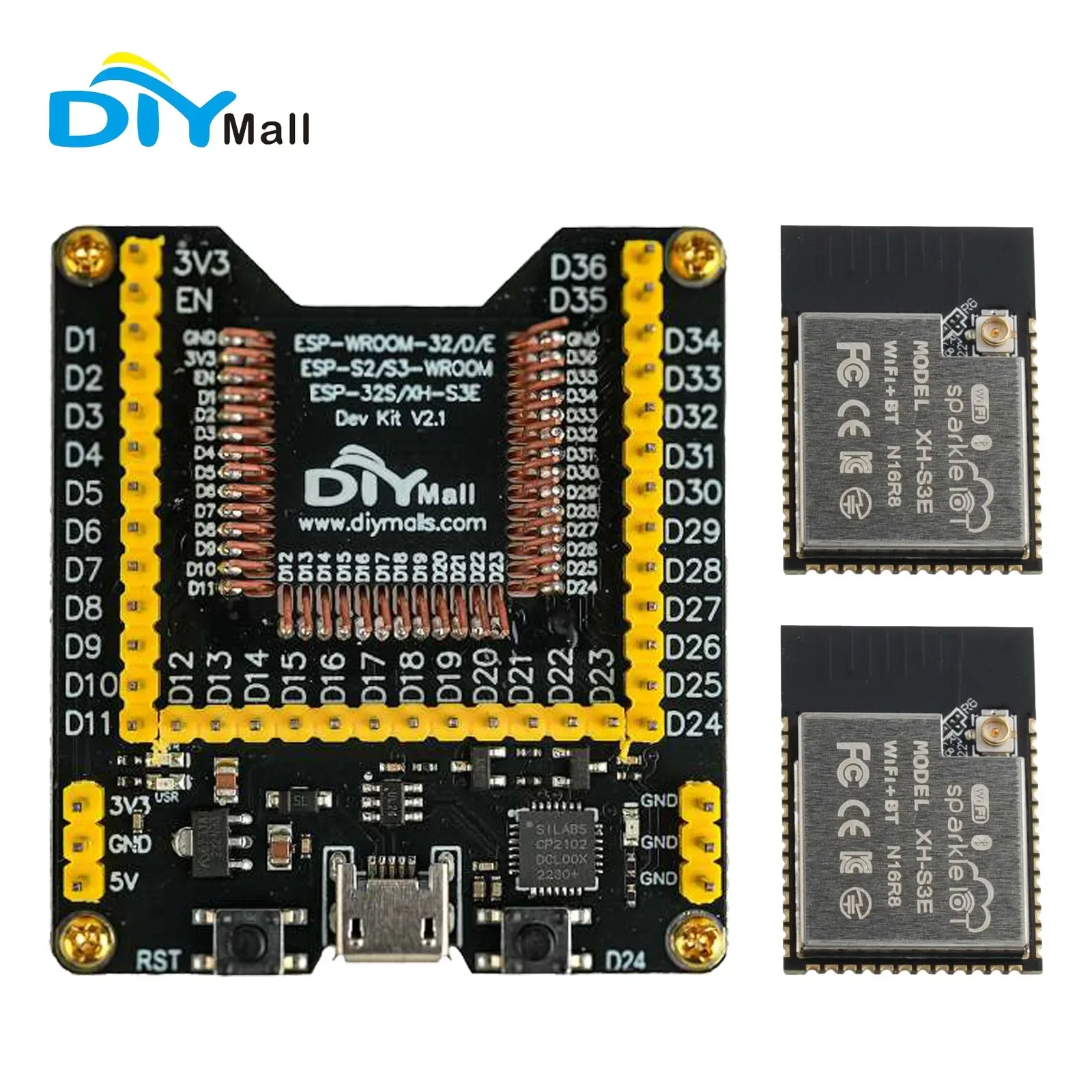 

Модуль ESP32-S3-WROOM-1 N16R8 со встроенным Wi-Fi 5.0, двухъядерный MCU, плата для разработки для любителей электроники с устройством для прошивки