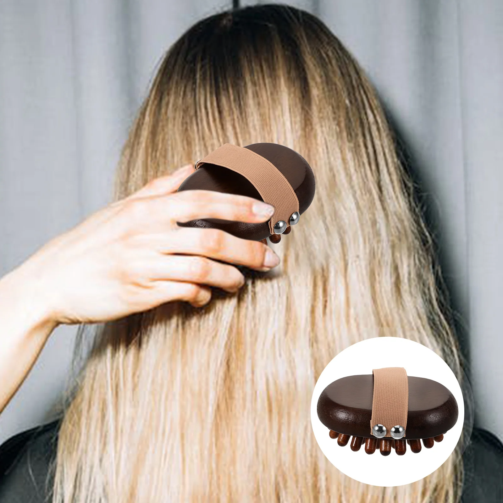 

Массажная щетка Meridian, ручной деревянный металлический массажер для тела, эргономичный дизайн для спа-ванны, инструмент для точек давления акупунктурных точек