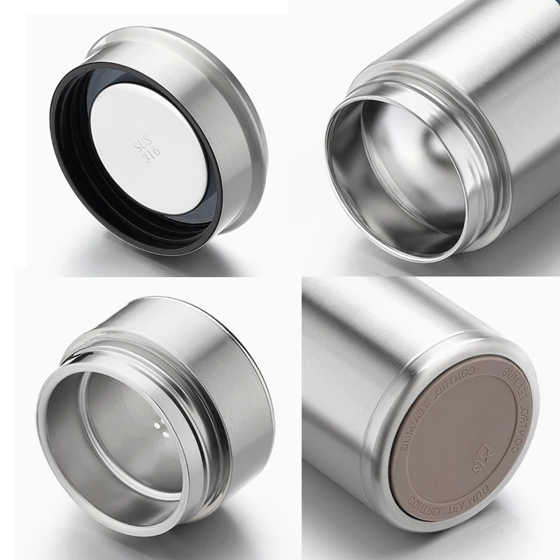 Premium SUS 316 Liner Tea Thermos Bottle Teas Separated Cup Black 316 Stainless Steel Thermos Tea Cup Separates Tea and Water