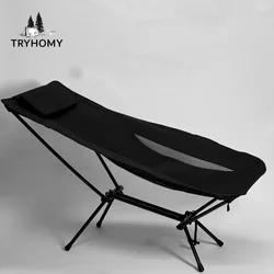 Tryhomy Camping Chair with Pillow Portable Folding Lightweight Aluminum Alloy Moon Chairs for Picnic Beach Fishing