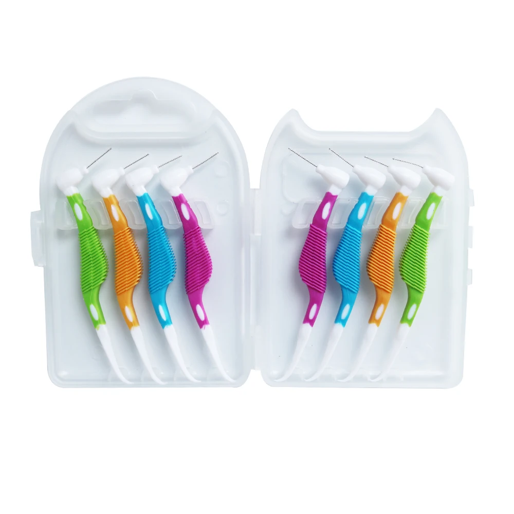 Cepillo Interdental tipo Hippocampal, 8 piezas, higiene bucal, limpiador de palillos de dientes