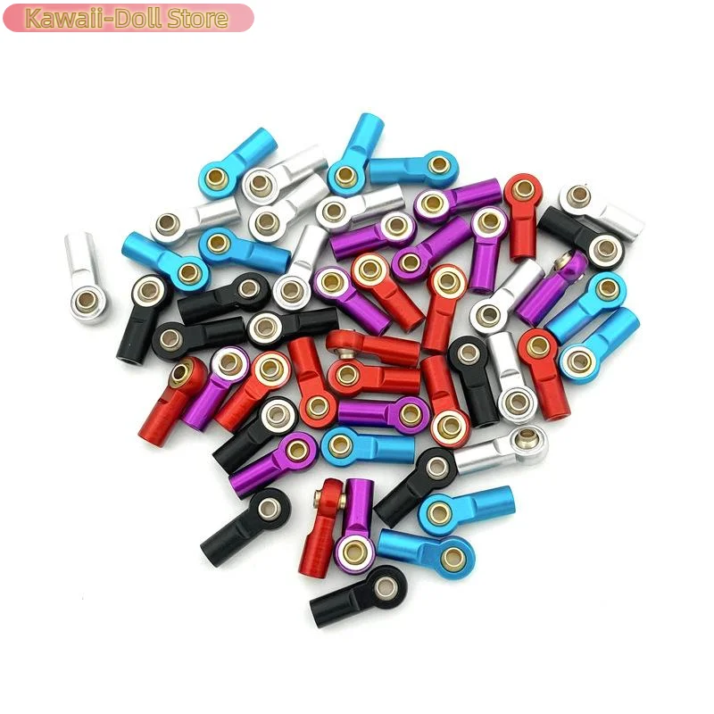 2Pcs Shock Absorber Ball Joint Metal M3 Link Tie Rod End Ball Joint For 1/10 RC Car Crawler AXIAL SCX10 D90 Tamiya CC01 YK4102