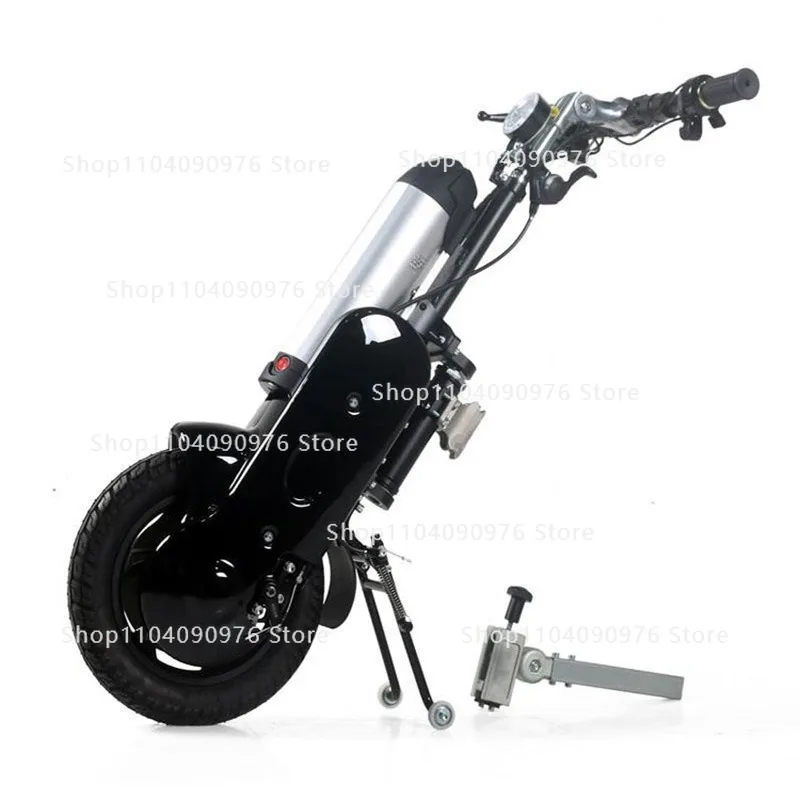 36V/15Ah Q1 front electric drive head connected to manual folding sports wheelchair traction head