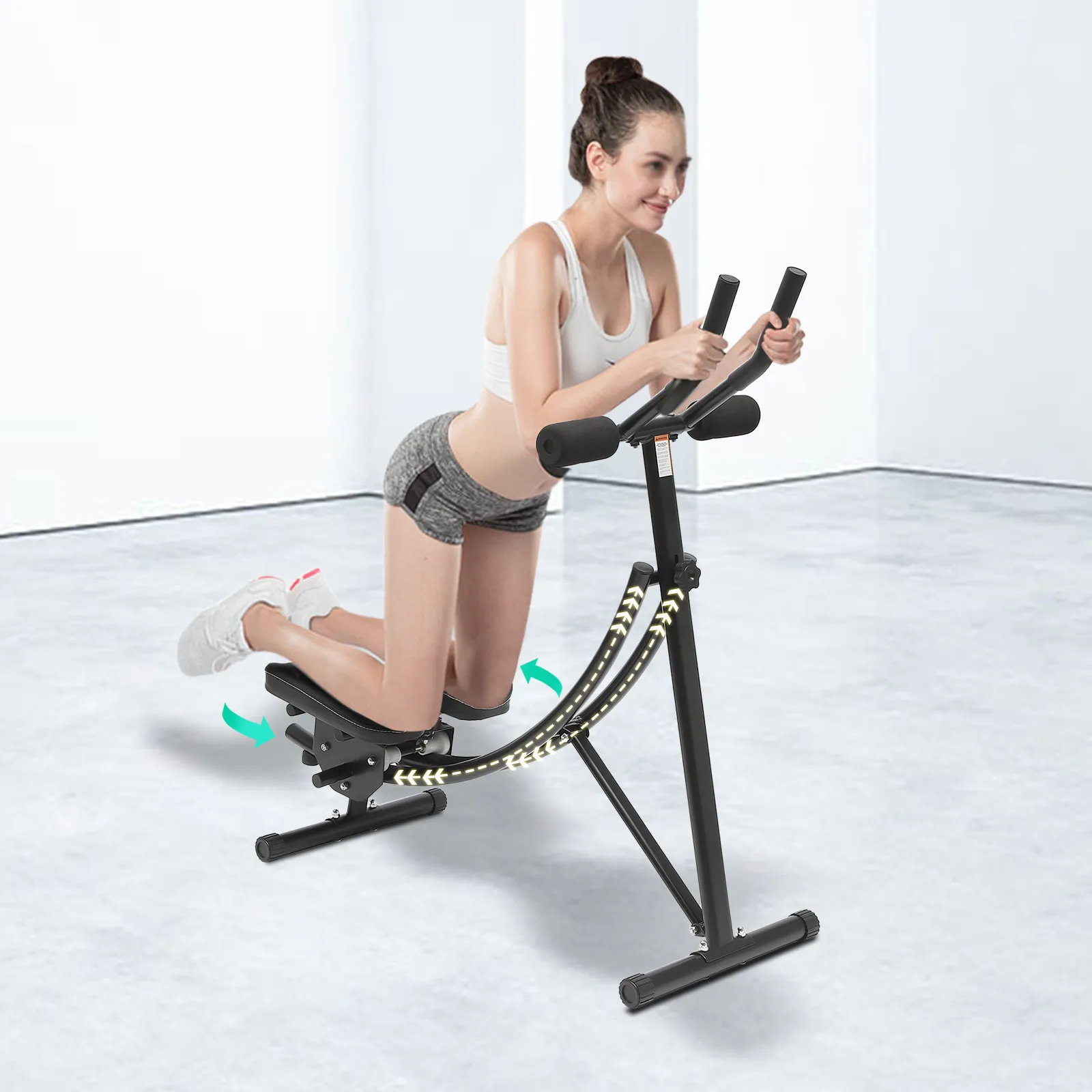 

Ab Workout Equipment with LED Display Foldable Abdominal Strength Training Exercise Equipment with 3 Gears For Home Gym