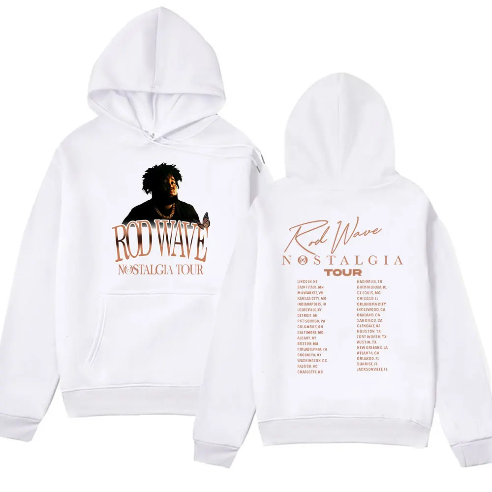 Rapper Rod Wave Nostalgia Tour Hoodie Men Women's Fashion Harajuku Aesthetic Sweatshirt Hip Hop Oversized Unisex Pullover Hoody