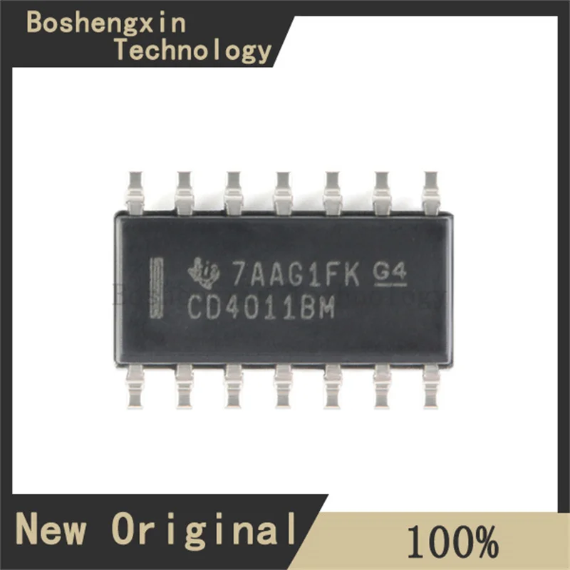 10Pcs CD4011BM96 4-channel, dual-input, 3V to 18V N/A SOIC-14 CD4011BM96