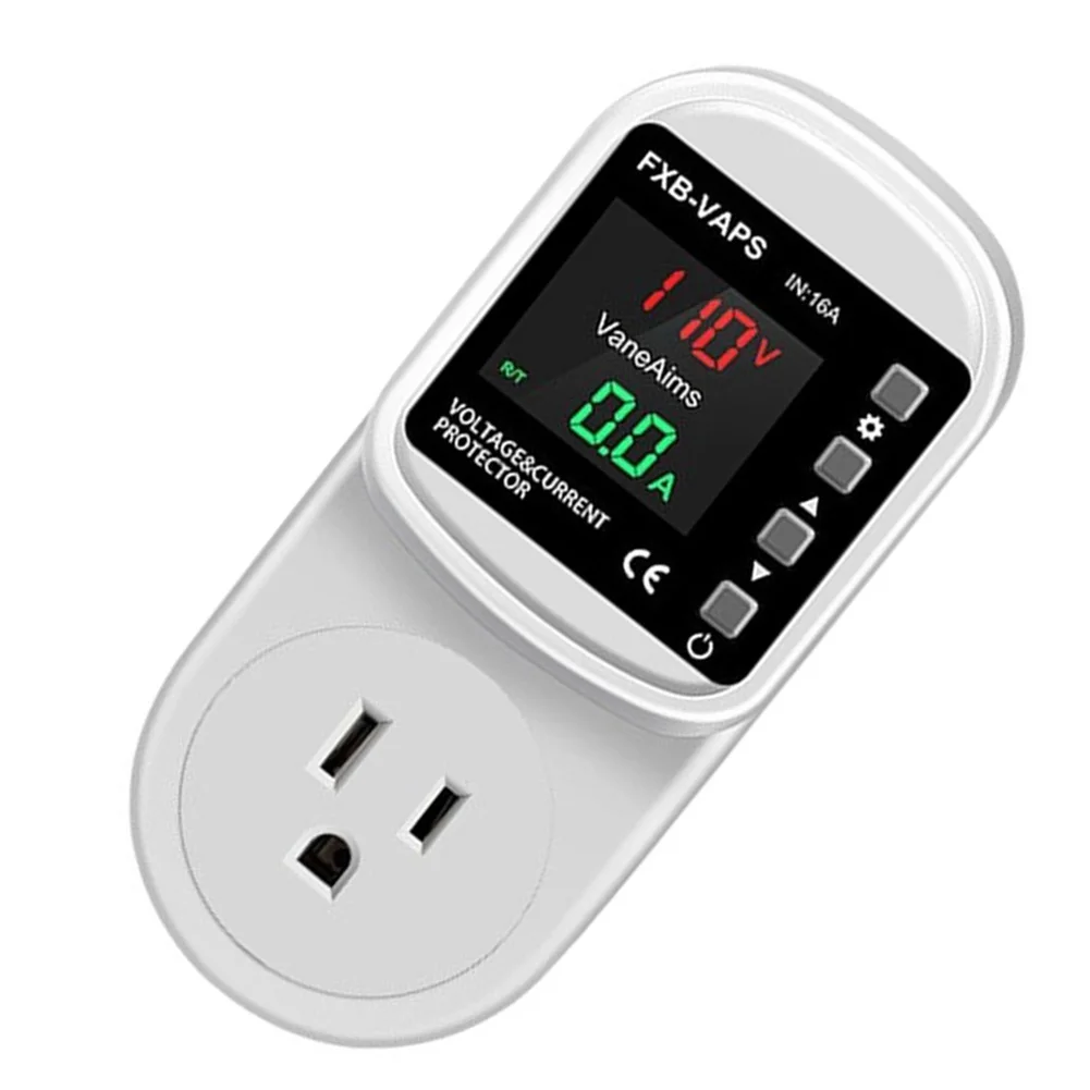 Voltage Protector 16A for 110V Systems Real Time Monitoring Overvoltage Undervoltage and Overcurrent Safeguards