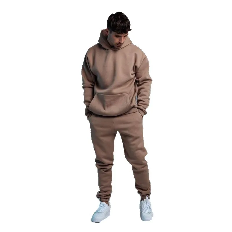Unisex Fall Winter Hoodie Tracksuit Set Casual Athletic Wear for Men Women