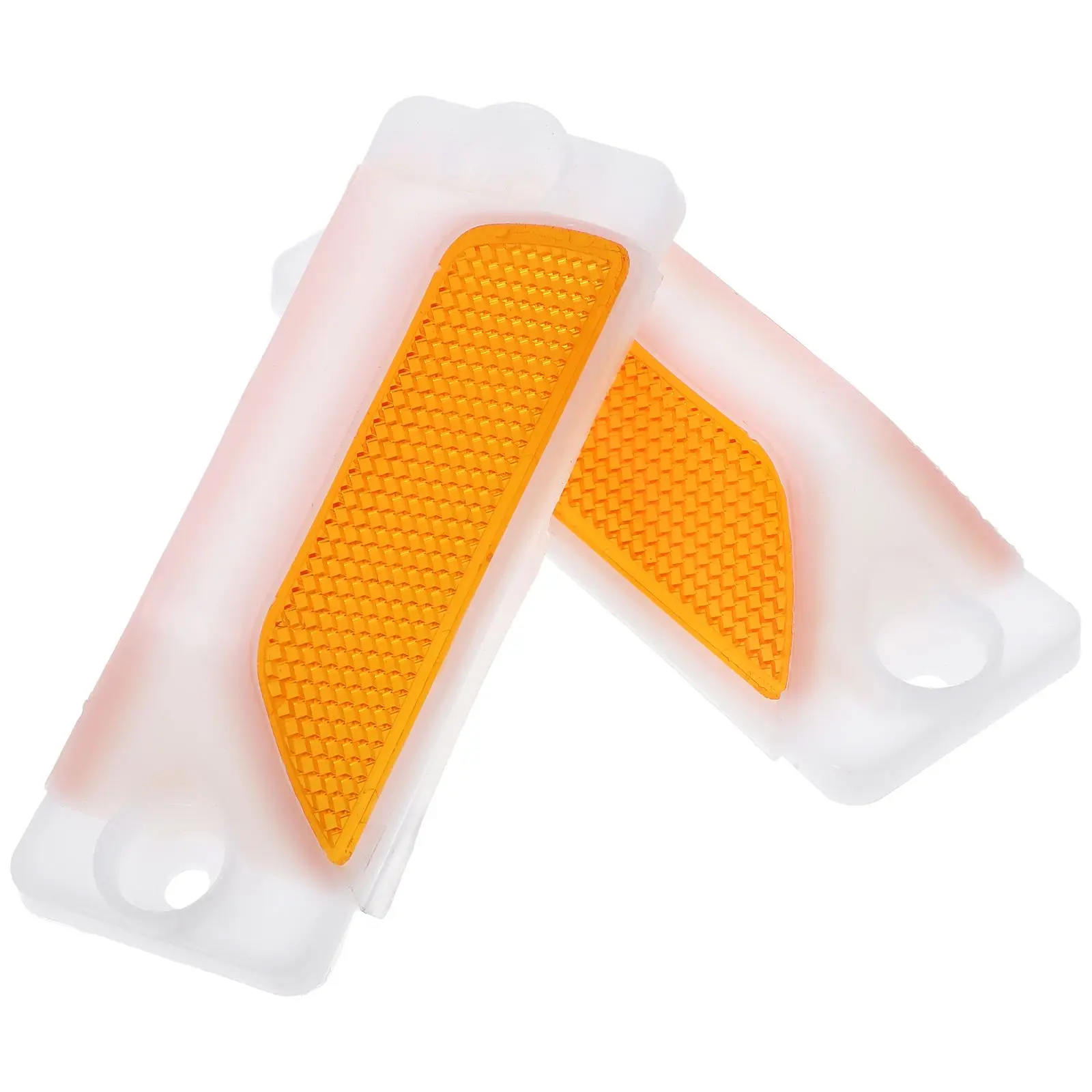 

2Pcs Reflective Delineator Road Markers Rectangular Pavement Indicators Traffic Safety Driveway Reflectors For Guidance Plastic