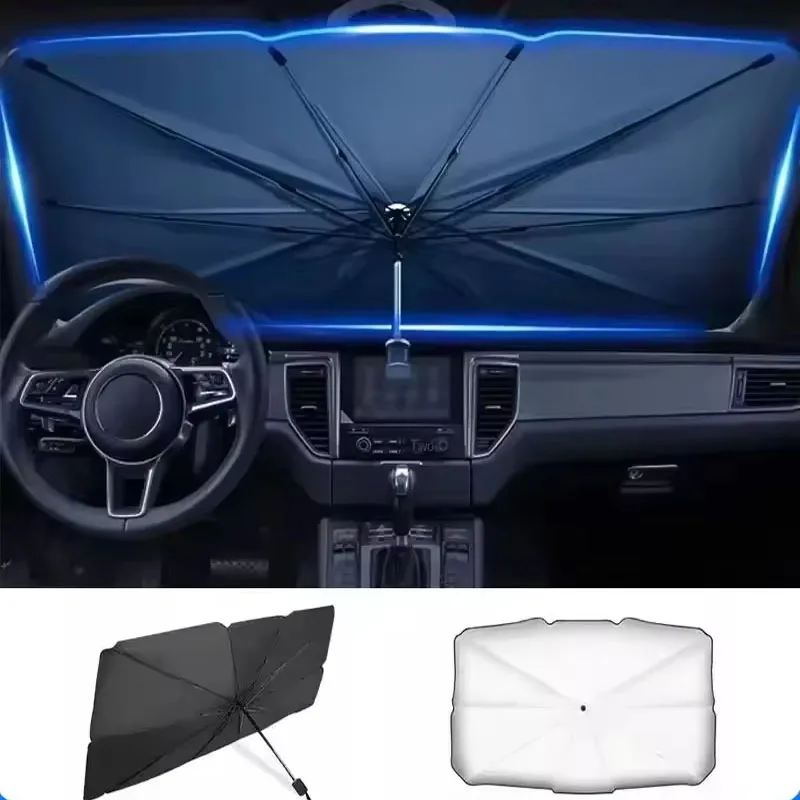 Car Folding Sunshade Umbrella Windshield Parasol Umbrella Type Sun Shade for Car Window Summer Sun Protection Accessories Amagi