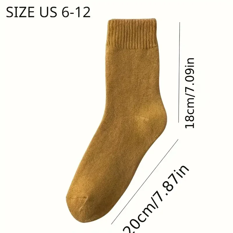 3/5pairs Cozy Winter Wool Socks - Warm and Soft Boot Socks for Men and Women