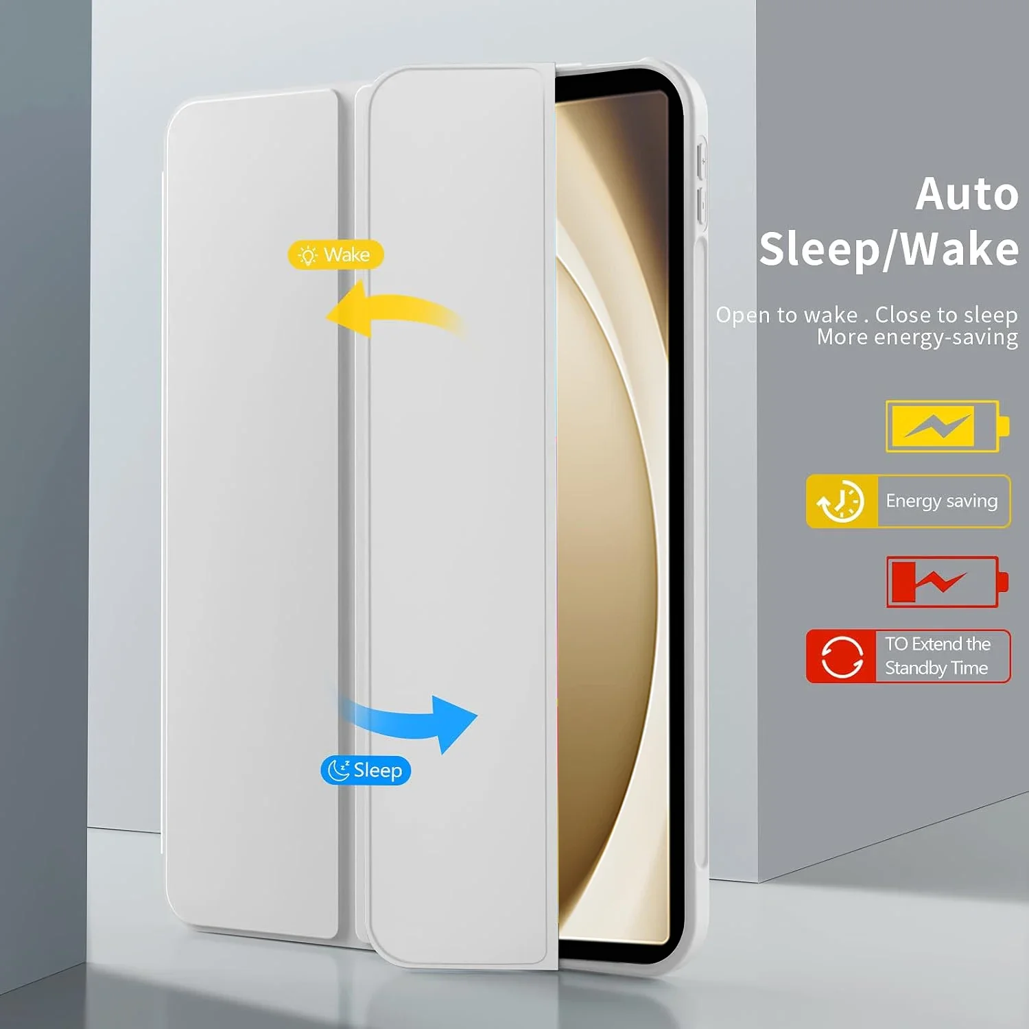 Funda Cover smart Case with TPU Tri-fold Flip Magnetic Stand for Samsung Galaxy Tab A9 Plus A11 Plus 11-inch SM-X230 X236 X226B
