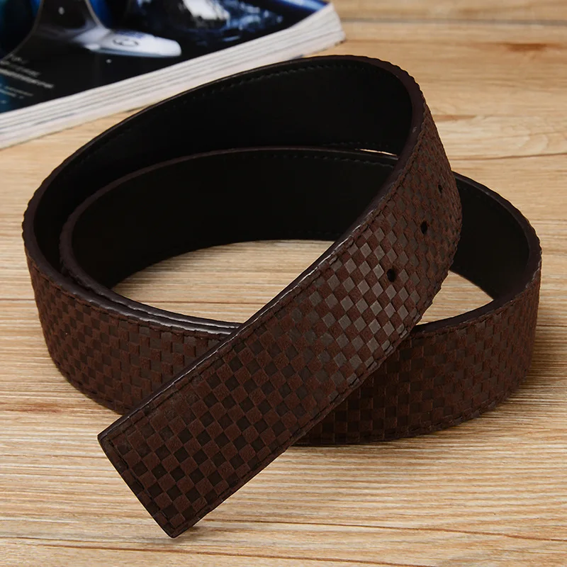 3,8 cm langer Herren-Ledergürtel mit glatter Schnalle und Buchstabenmuster, kein Kopfgurt, Taillengürtel, Hosengürtel aus dem Festland China – Detail 9