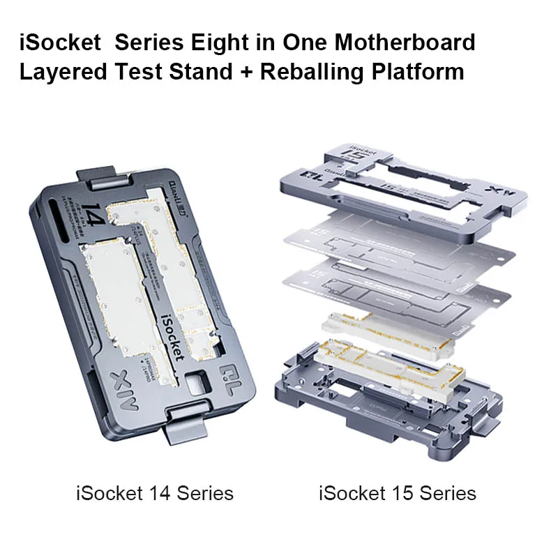 Qianli ISocket for 14 15 Series Motherboard Test Fixture Motherboard Layered Test Stand and Reballing Platform Repair Fixture