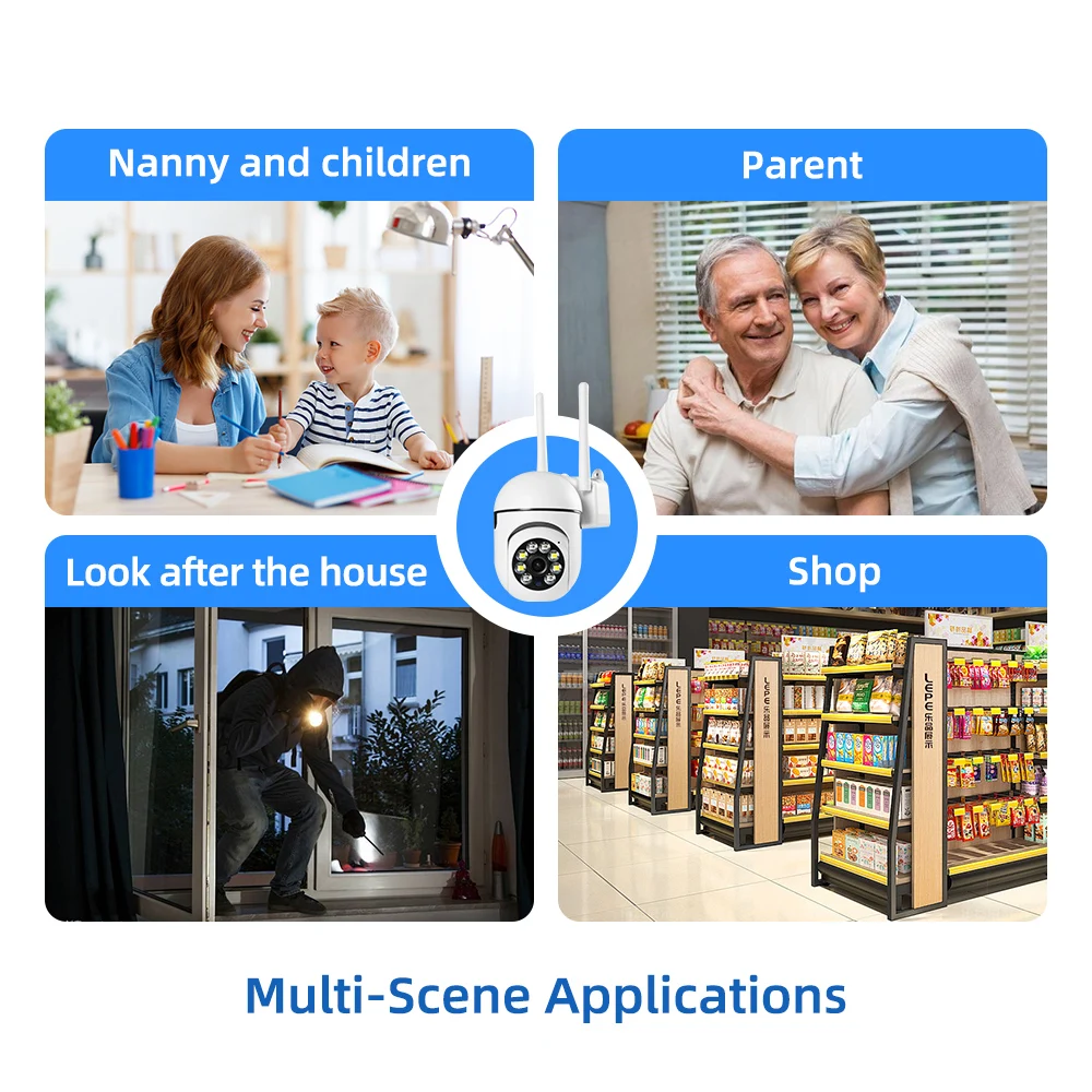 Outdoor 3MP Surveillance Camera CCTV IP Wifi Camera Waterproof External Security Protection Wireless Home Monitor Motion Trcking