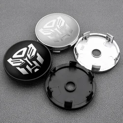 4pcs 56/60mm Autobots Logo Transformers Car Badge Emblem Wheel Center Hub Caps Sticker Rim Cover Auto Decoration Accessories