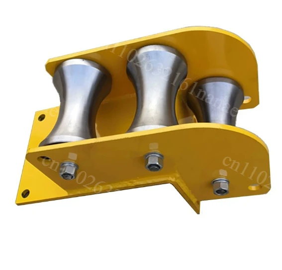 Cable pay-off pulley Heavy duty alloy steel wheel nozzle, nylon wheel straight three pulley iron wheel wellhead