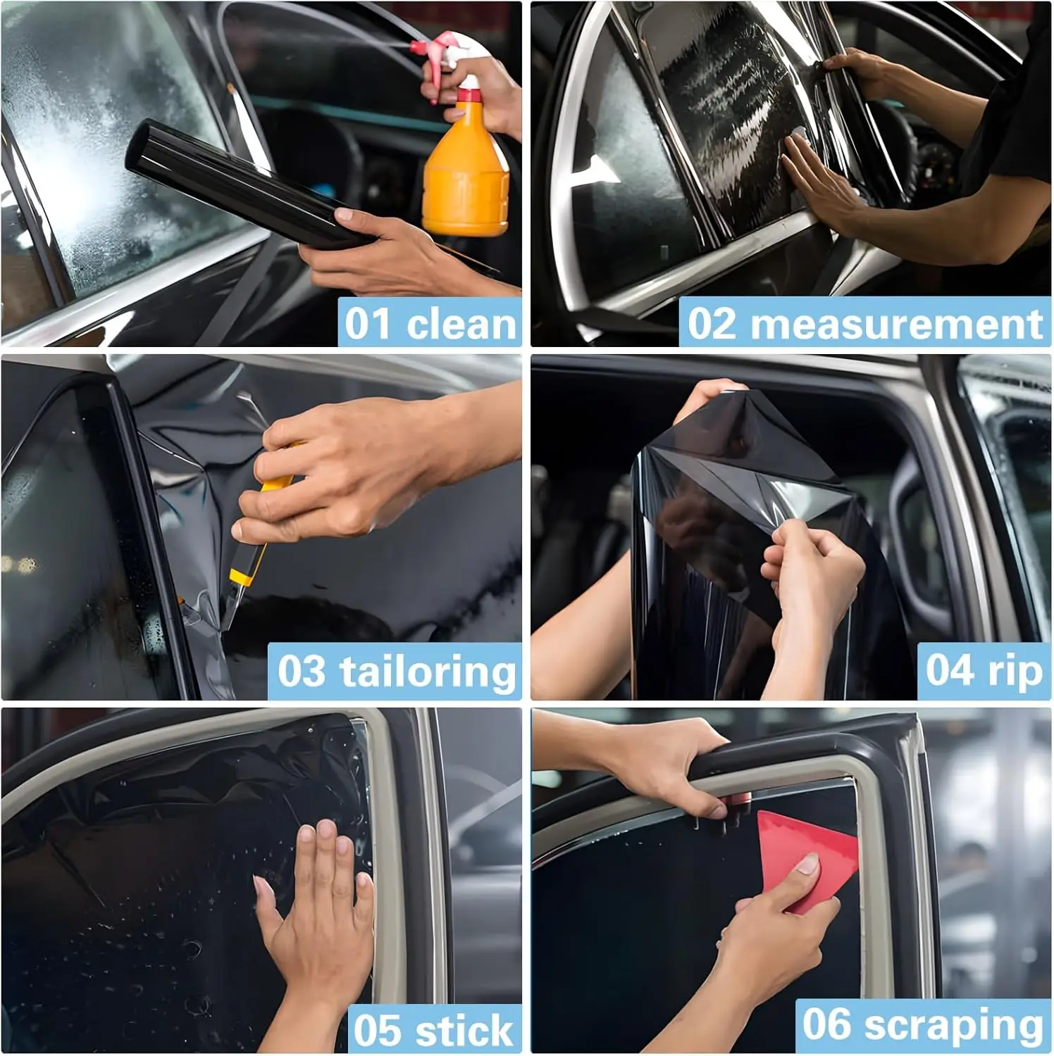 Fenster-Tönungsfolie UV-Wärmereflektierend für Zuhause und Büro Glas-Sonnenschutz Solar-UV-Schutz Sonnenschutzfolie 3Mx50CM VLT Autokarosserie-Tönungsfolie – Detail 5