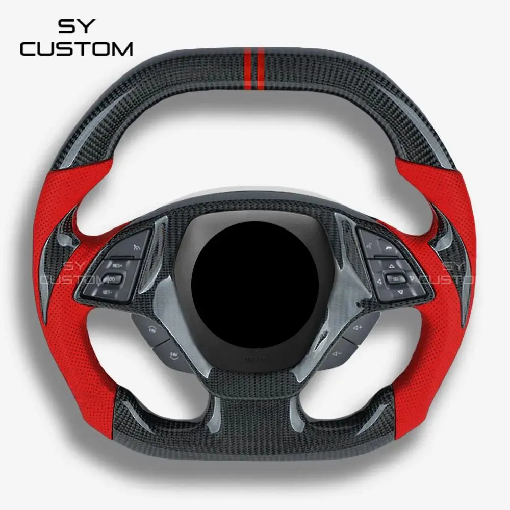 Customized for Chevrolet Corvette C7 Camaro ZL1 2016 2017 2014 2015 LED carbon fiber steering wheel