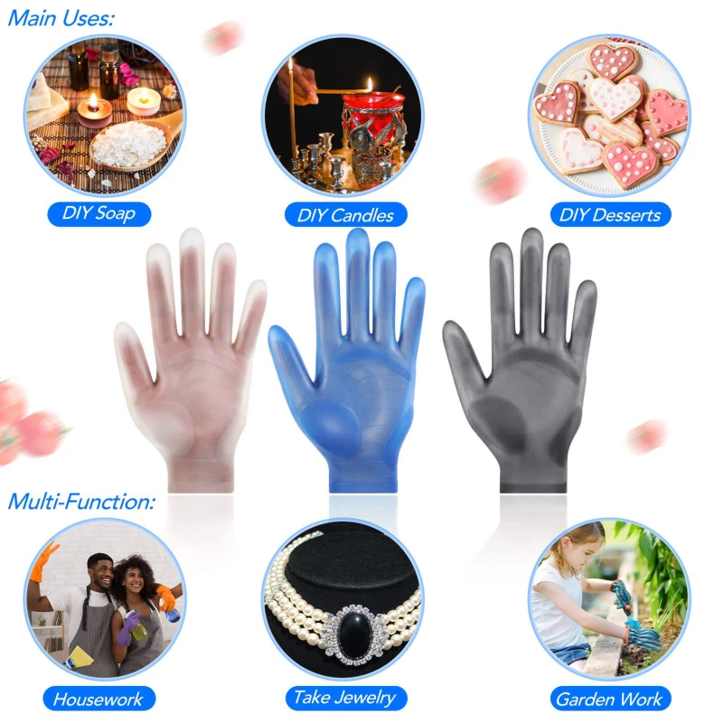 2-Pack Silicone Moisturizing Gloves Exfoliate to Prevent Dry Hands and Leave Hands Smooth and Soft Hand Care Tool