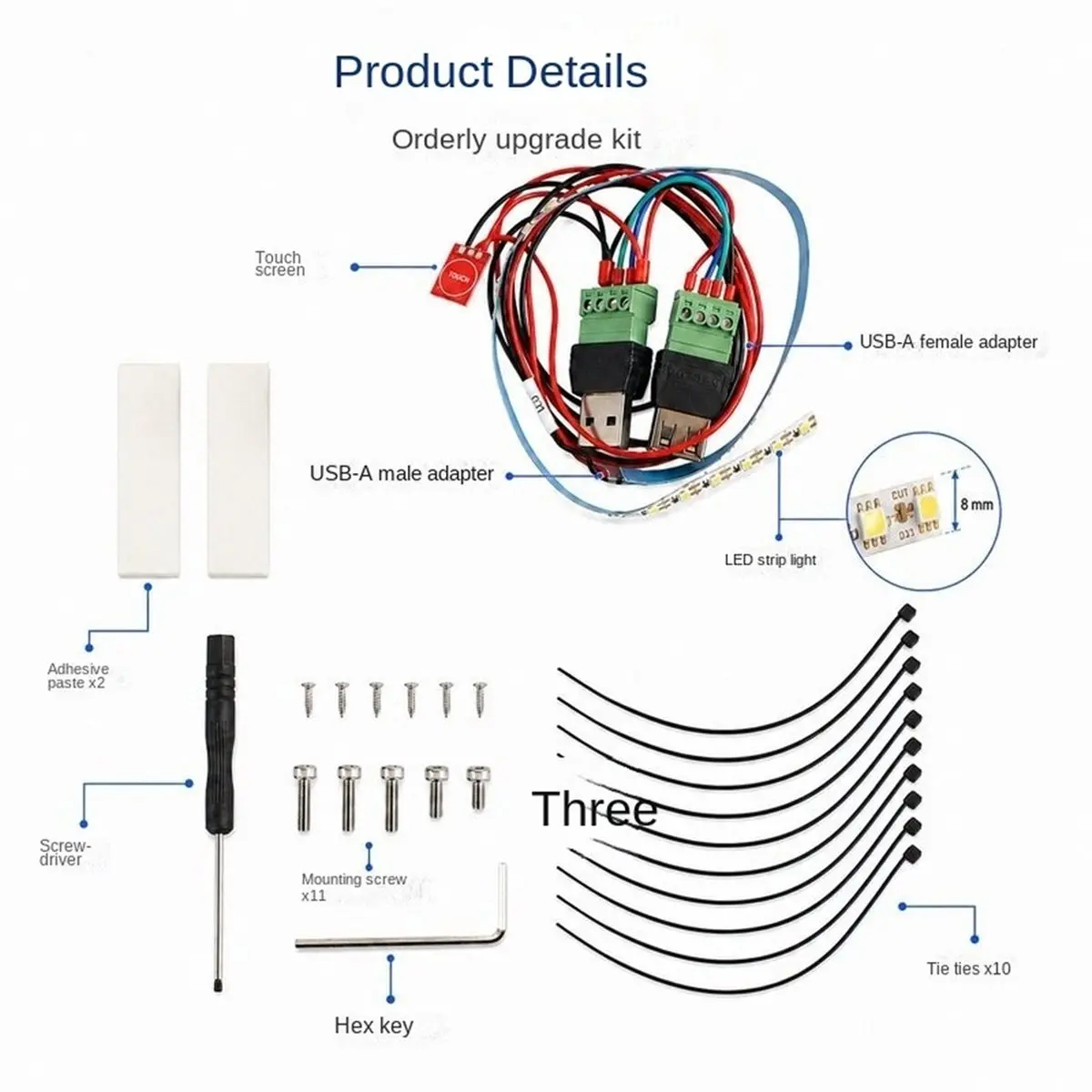 Led System Kit High-Brightness LED for Brighter Printing 3D Printer Upgraded Kit for Sparkx I7