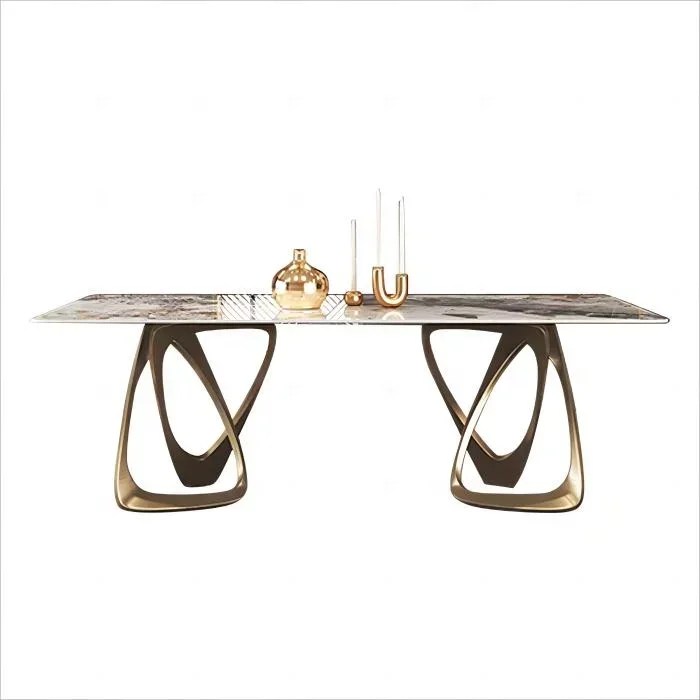 

High quality custom dining room furniture luxury modern marble dining table chairs