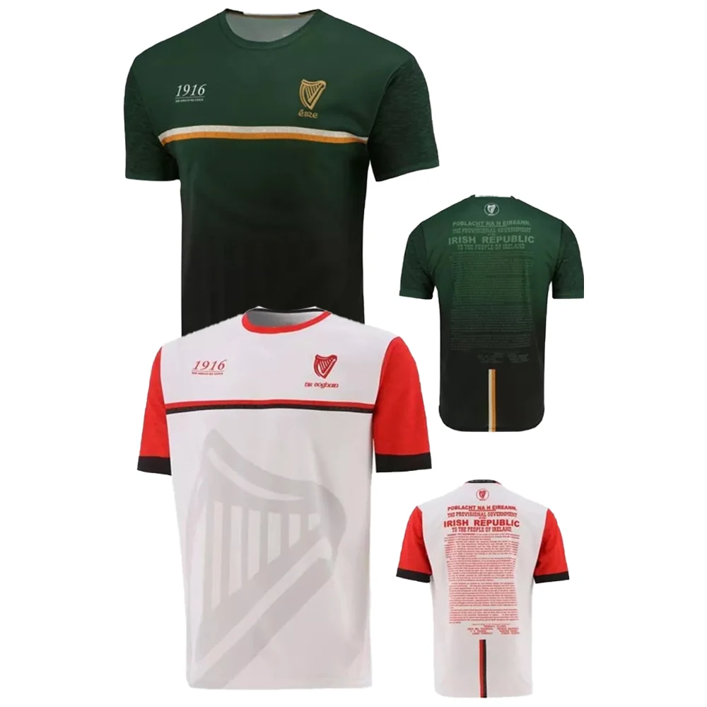 Two Pieces 1916 Commemoration Jersey Sports Football T-Shirt Collins Commemoration Buy One Get One Free Ireland Men's Shirt Top