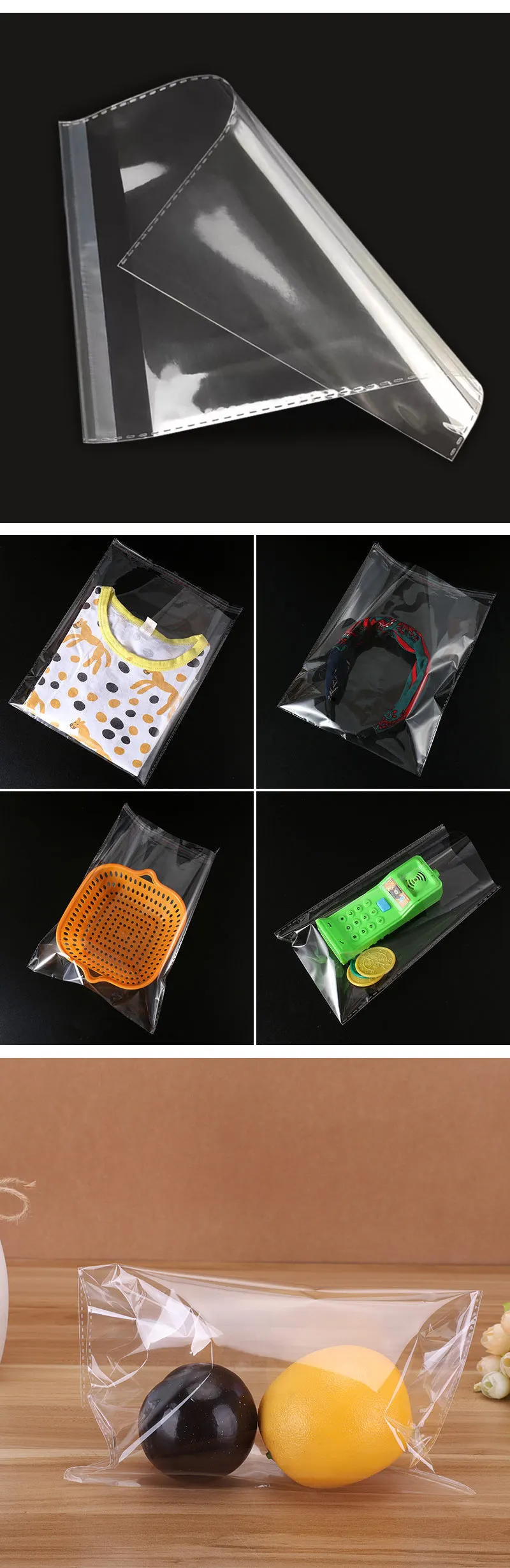 Selbstklebende Zellophanbeutel aus Kunststoff, Opp, transparent, versiegelt, Schmuck, Geschenk, Lebensmittel, Süßigkeiten, Kleidung, Kuchen, Verpackung, durchsichtige Beutel – Detail 9