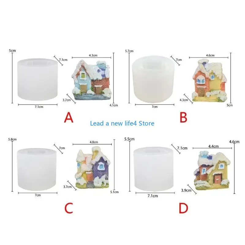 Y55e cetakan silikon rumah kecil ornamen ornamen cetakan cetakan resin cetakan