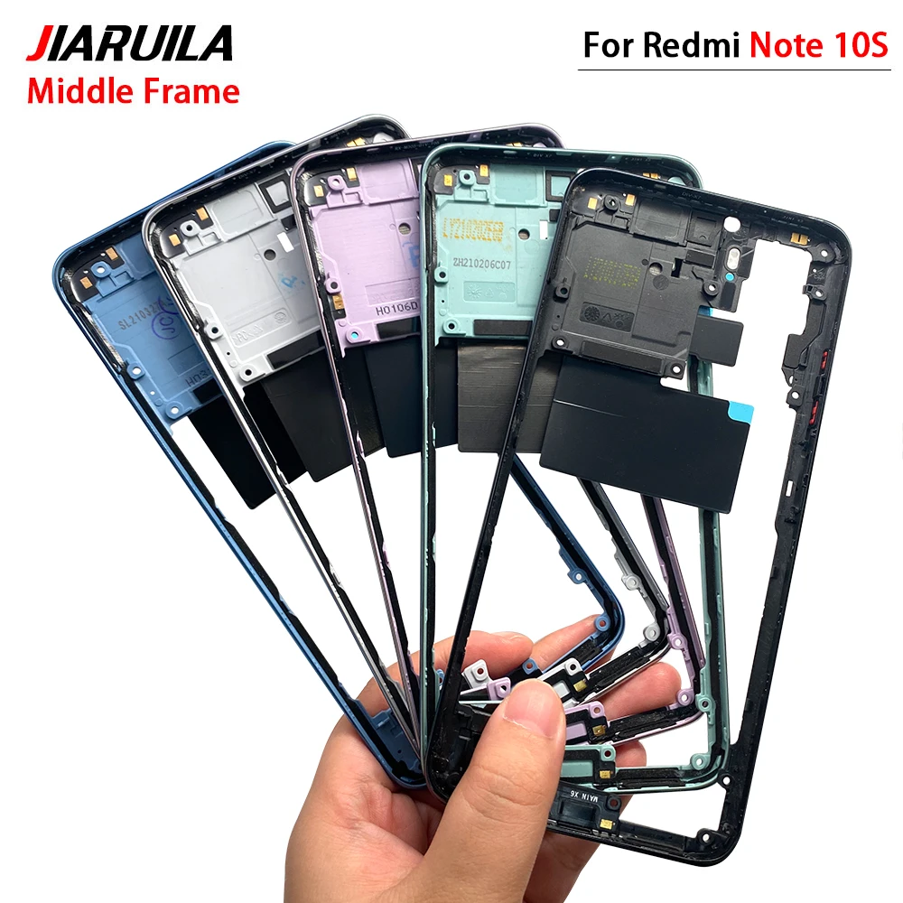 New Middle Frame Housing Case For Redmi Note 10 10S Pro Middle Frame Bezel Middle Plate Replacement Parts