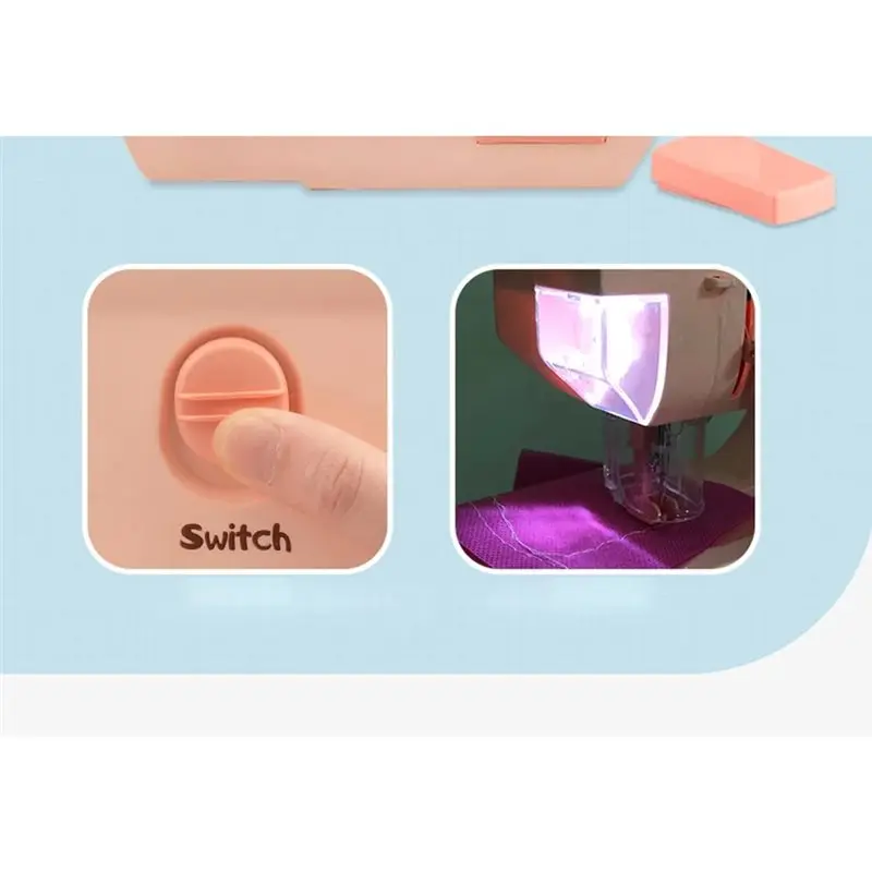 abum製、教育用電動ミニミシン。子供向けのdiyギフト、ミニ家具、ごっこ遊び用。