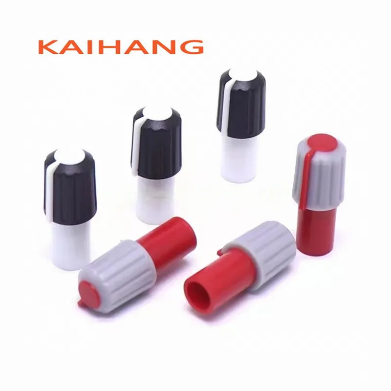 10PCS 10.8X26.5mm Flower Shaft Potentiometer Knob Cap Amplifier Volume Adjustment Knob Cap Plastic Knob Cap Inner Hole 6mm