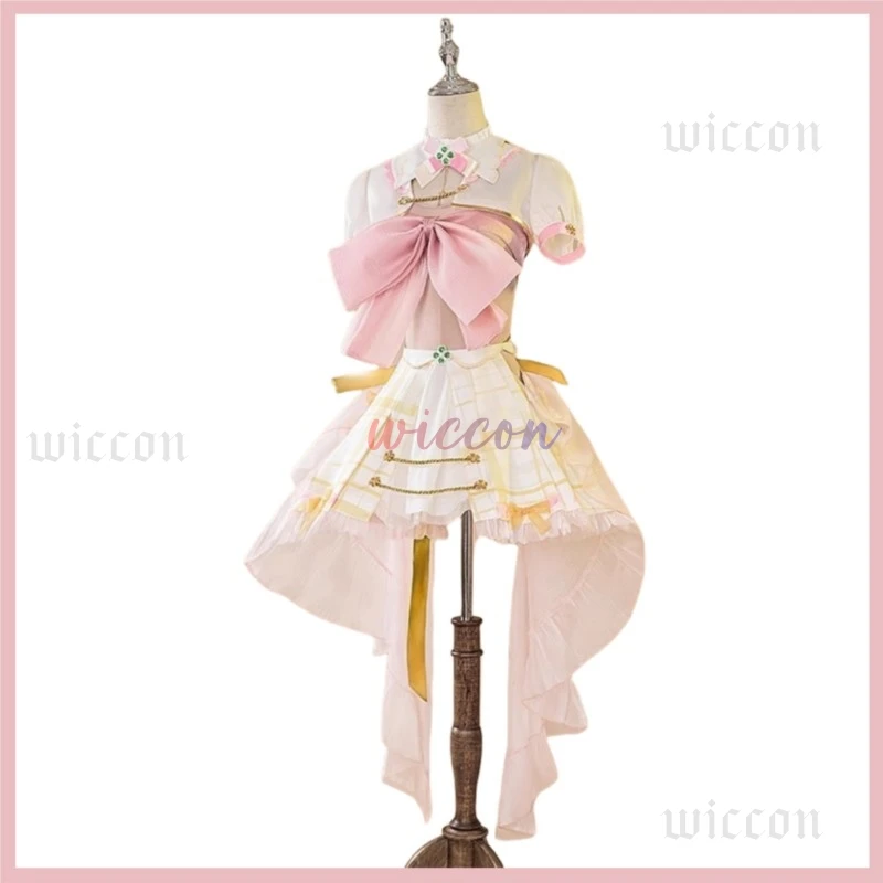 Virtual YouTuber Ace Taffy Cosplay Costume VTuber Pink Lolita Skirt Evening Dress Hat Jumpsuits Woman Sexy Cute Carnival Suit