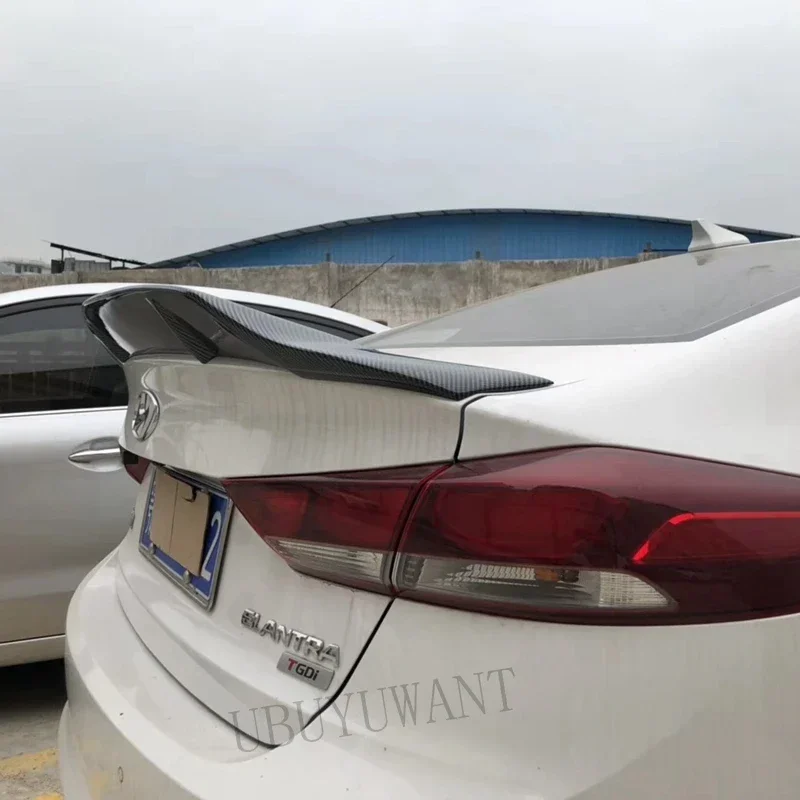 Fit For Hyundai Elantra 2017 2018 2019 ABS Exterior Rear Spoiler Tail Trunk Boot Wing Decoration Car Styling