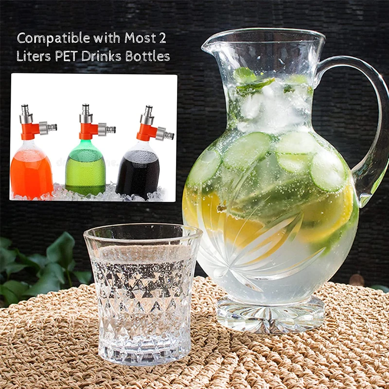 3PCS/LOT Plastic Carbonation Cap Tee Adapter, Oxygen Free Brewing Soda PET Bottles Filling Cap Handy 3-Way Adapter