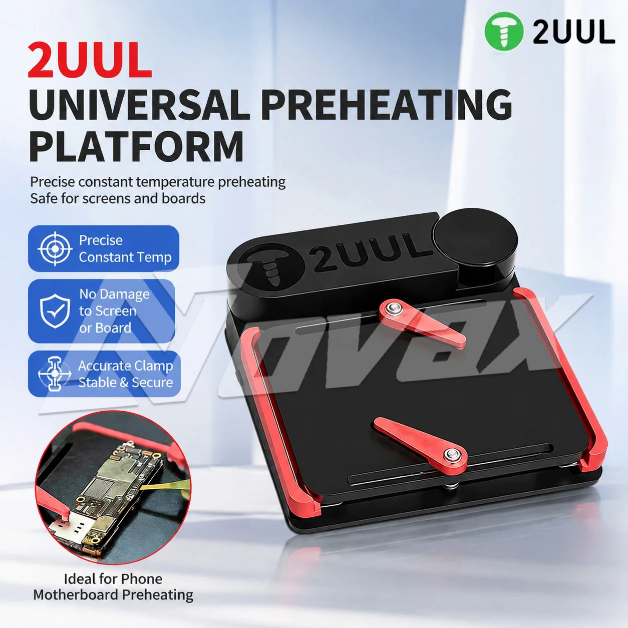 

2UUL PH11 preheating table, mobile phone repair, motherboard layered bonding, tin plating, adhesive removal, heating table