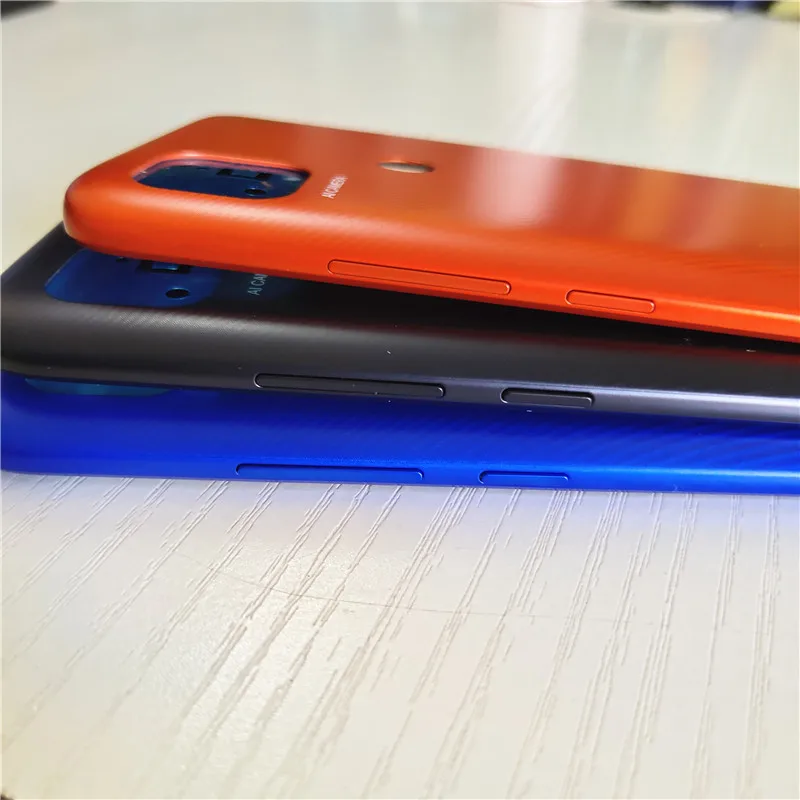 For Xiaomi Redmi 9C New Back Battery Cover Back Glass Panel Rear Housing For Redmi 9C Back Battery Cover + Side Key