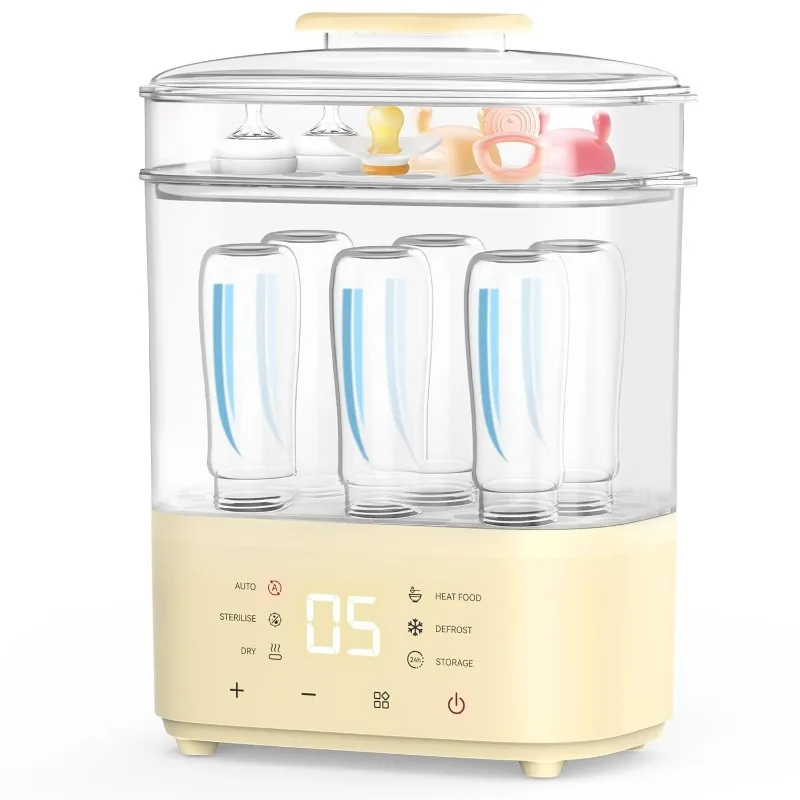 

Bottle Sterilizer and Dryer, All-in-One Electric Steam Sterilizer Bottle Sanitizer for Baby Bottles, Pump Parts Accessories Newb