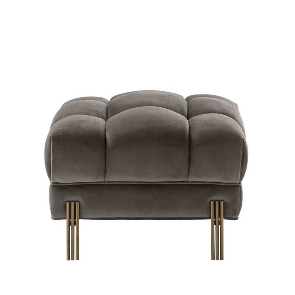 Single Sofa Modern Soft Velvet Sofa Chair Metal Warm Thick Bed Sofa Cover for Living Room