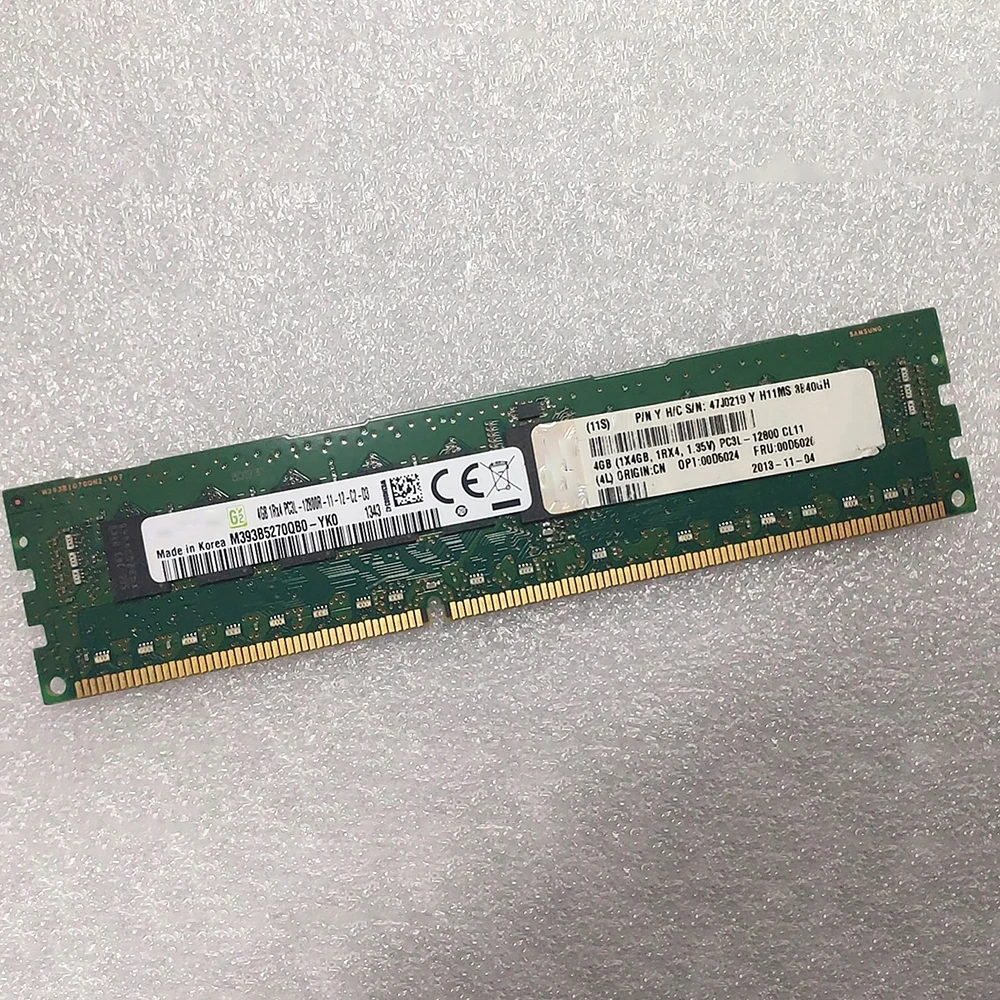 For IBM RAM 00D5026 00D5024 47J0219 PC3L-12800R 4GB DDR3 1RX4 1600 ECC Server Memory