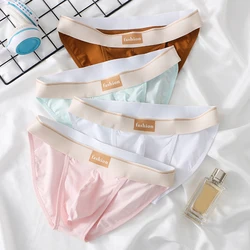 Sexy Men's Panties Cotton Bulge Pouch Briefs Breath High Cut Middle Waist Underwear Briefs Shorts Panties Underwear Pump Man