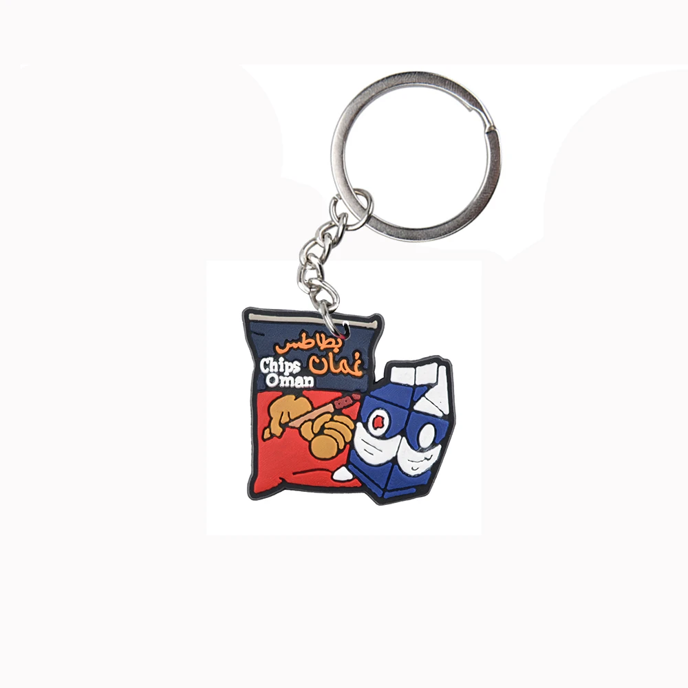 1pcs Cartoon The UK Snack Keychains Colorful Potato Chips Keyrings Lovely Icecream Chocolate Car Key Accessories Party Favor