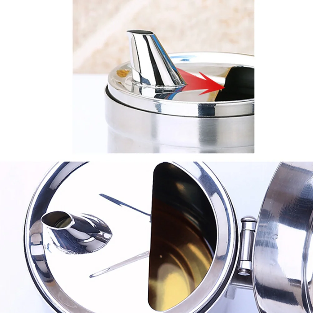 

550Ml Stainless Steel Oil Container Drip Proof Oiler Bottle for Cooking Oil Vinegar Sauce Storage Kitchen Essentials