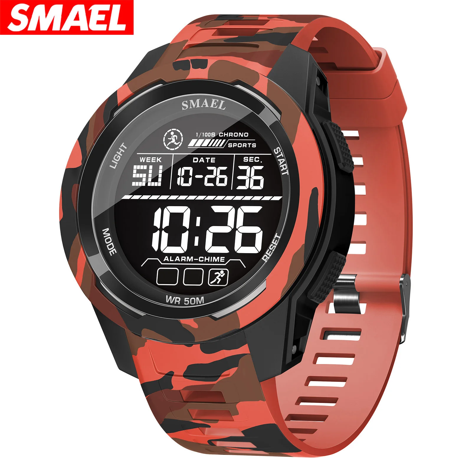 Neutral digital watch camouflage led luminous digital display men's and women's students adults outdoor sports