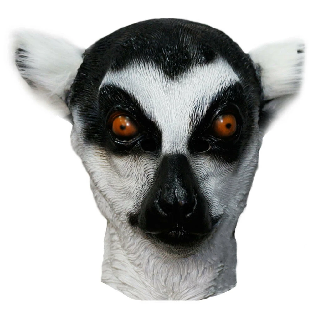 Latex Lemur Mask Animal Overhead Party Masks Halloween Costume Fancy Dress