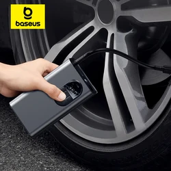 Baseus Portable Inflator Pump Car Air Compressor Smart Digital Tire Pressure Detection Auto Tire Pump for Car Bike Motorcycle